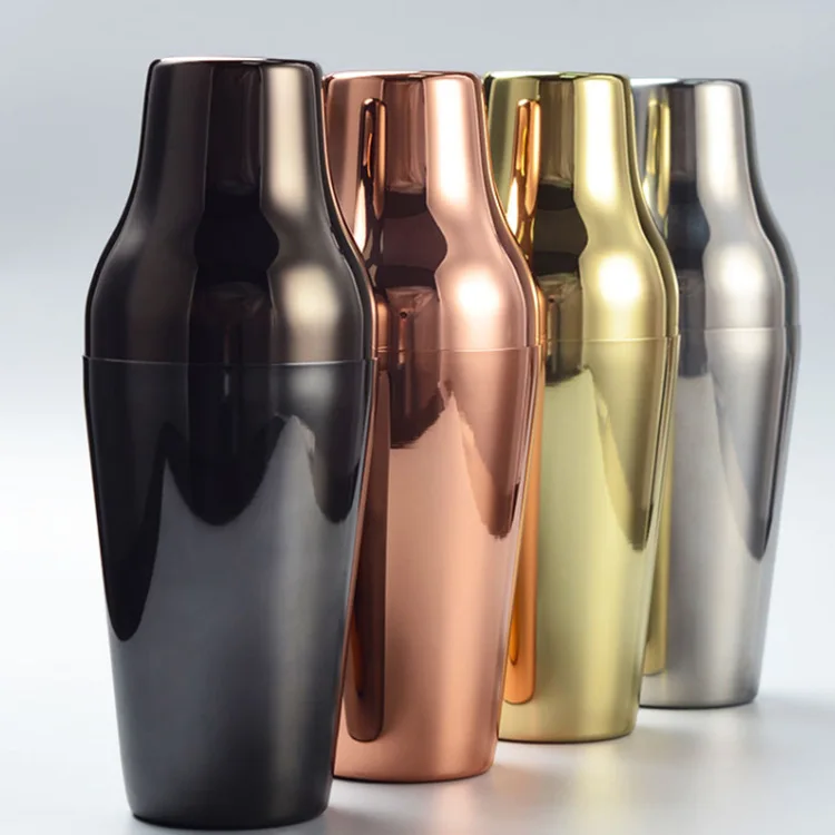 304 stainless steel French two section shaker two piece stainless steel shaker