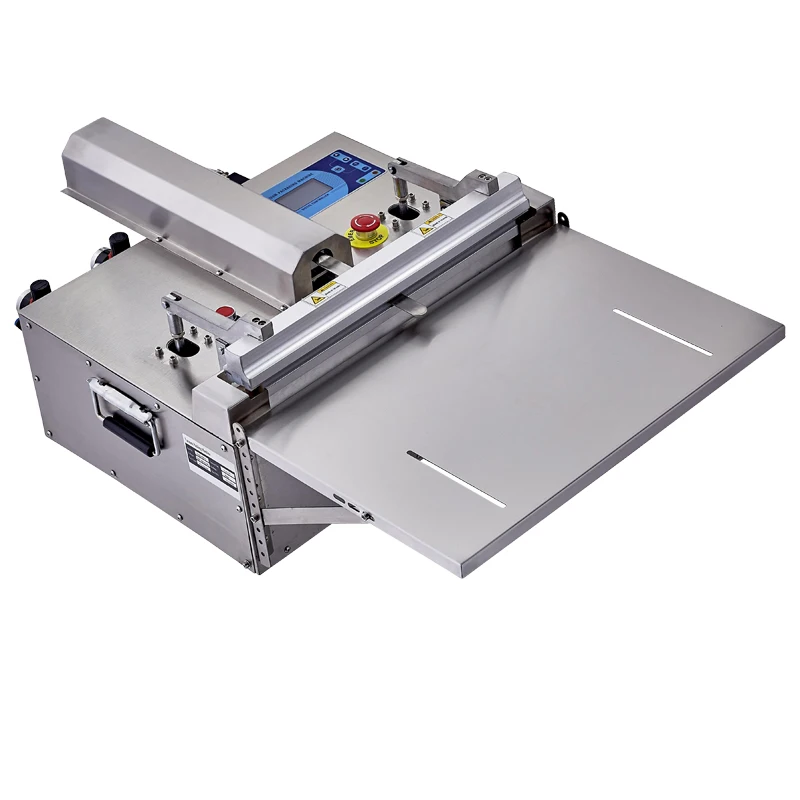 desktop external nitrogen flushing sealing machine table top food vacume packaging sealer machine nozzle vacuum packing machine