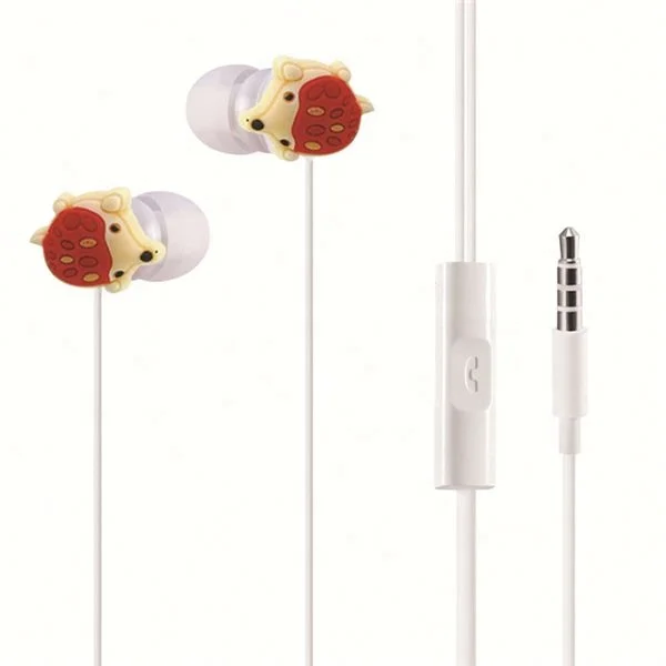 
Promotional soft pvc cartoon gift silicone in-ear earphone 