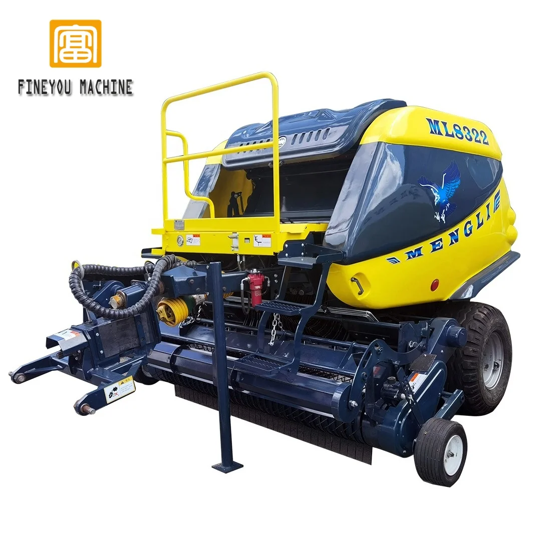 knife chopper net wrap film binding hay corn silage round baler for sale