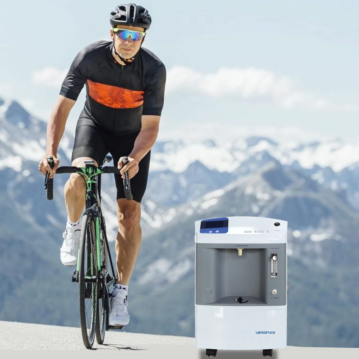 Longfian With CE Certificate 100LPM Hypoxic Generator JAY-10H With 120L Buffer Bag And Mask For Hypoxic Training Athletes