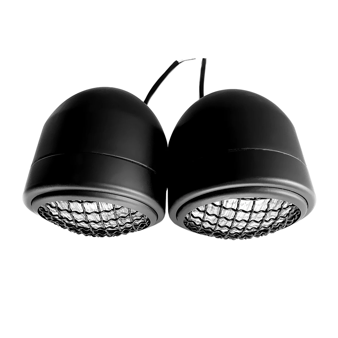 Twin Round Black Mesh Classic Motorcycle Headlight for Cafe Racer