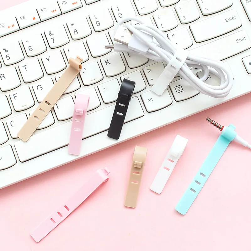 Silicone Cable Organizer USB Cable Winder Wire Data Line Holder Tie  Earphone Cable Cord Organizer