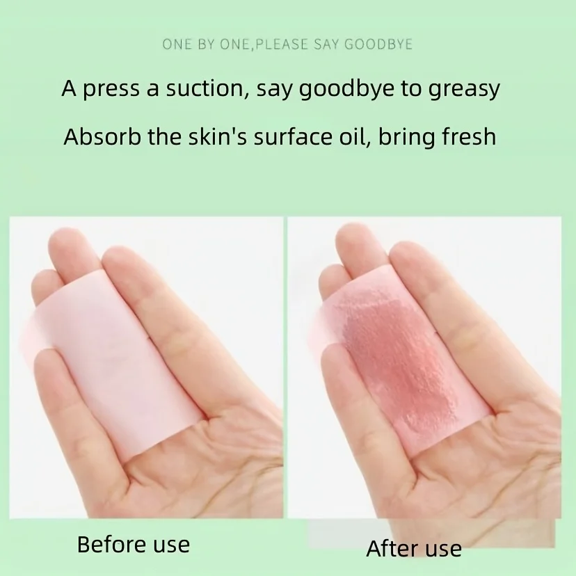 100pcs/pack Facial Oil Blotting Paper Facial Blotting Paper For Oil Absorbing For Oily Skin Care Oil Control Paper For Face Care