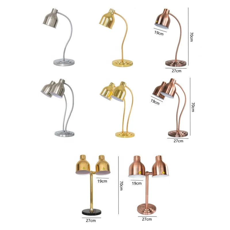 Fashion style hotel Kitchen equipment stretch heating lamp bulb 250W 275W 375W electric Infrared food buffet hanging heat lamp