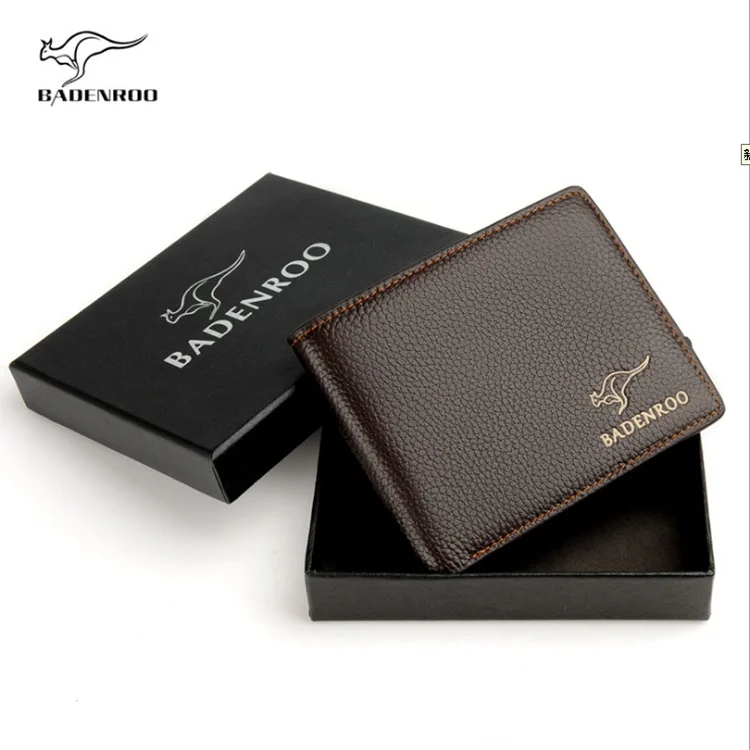 Мужской кошелек из натуральной кожи, визитница, прочный роскошный короткий кошелек на молнии для мальчиков, высококачественный фирменный кожаный мужской кошелек
