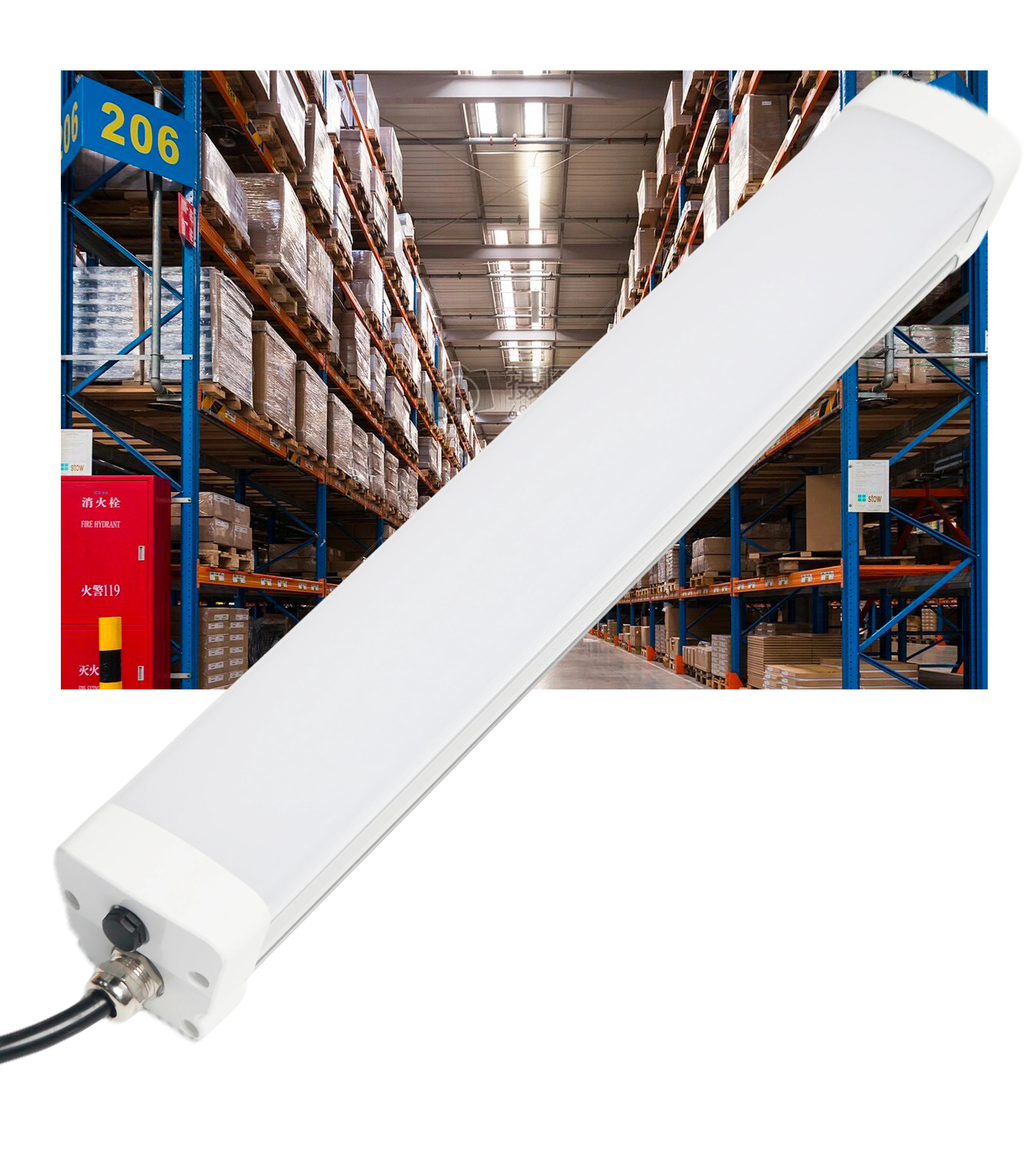 LED Tri-proof Tube Light  Garage Basement Warehouse Workshop Supermarket LED Tri-proof Lamp