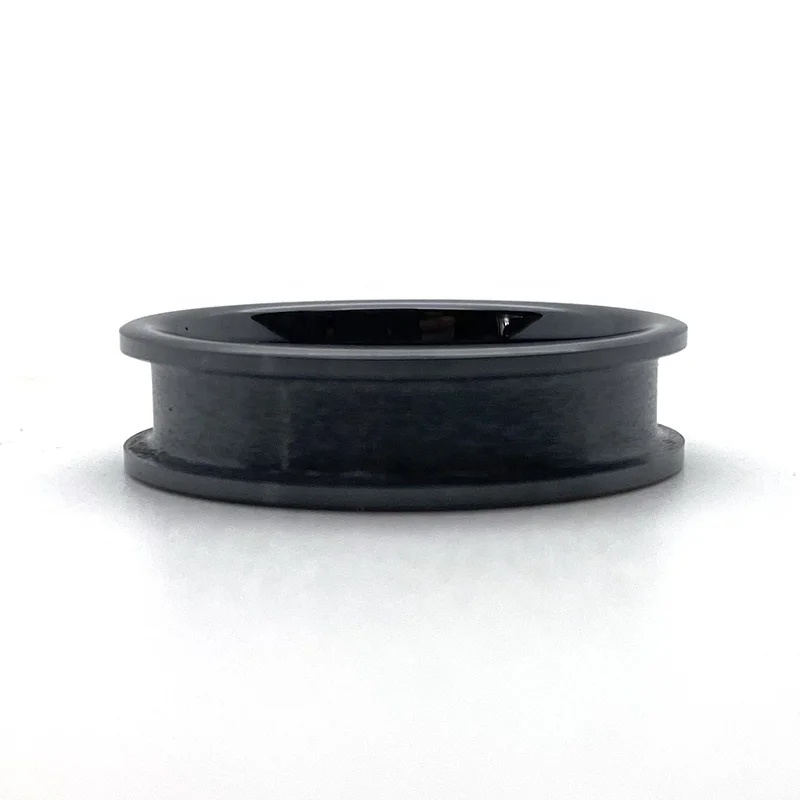 Customize Low MOQ 6mm Flat Edge Black Ceramic Ring Core Blank 4mm Channel for Inlay