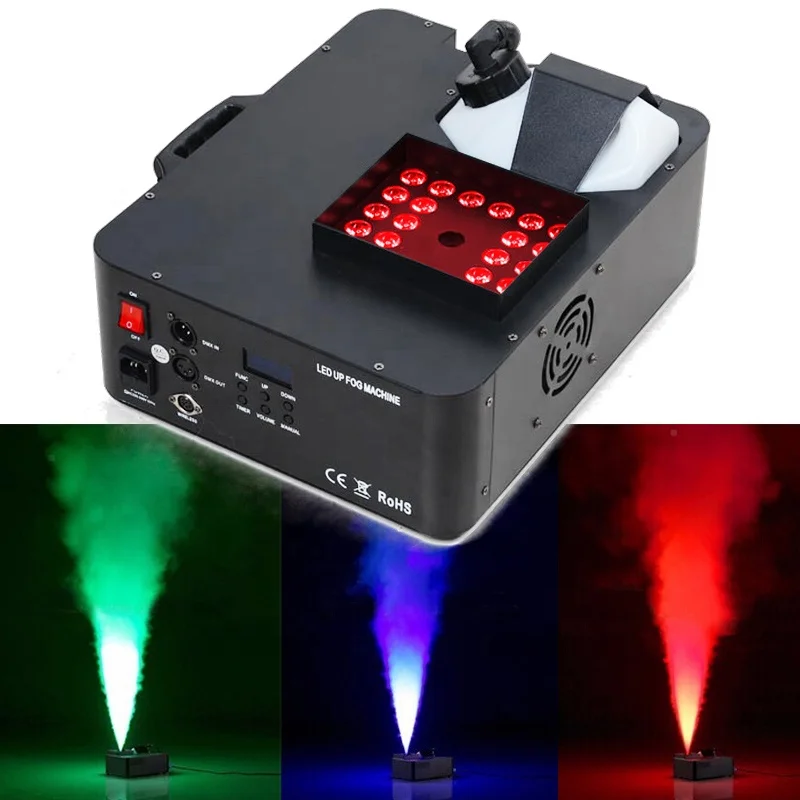 Colorful Wholesale Smoke Machine 1500W DMX 24x3W LED Fog Machine RGB 3-in-1