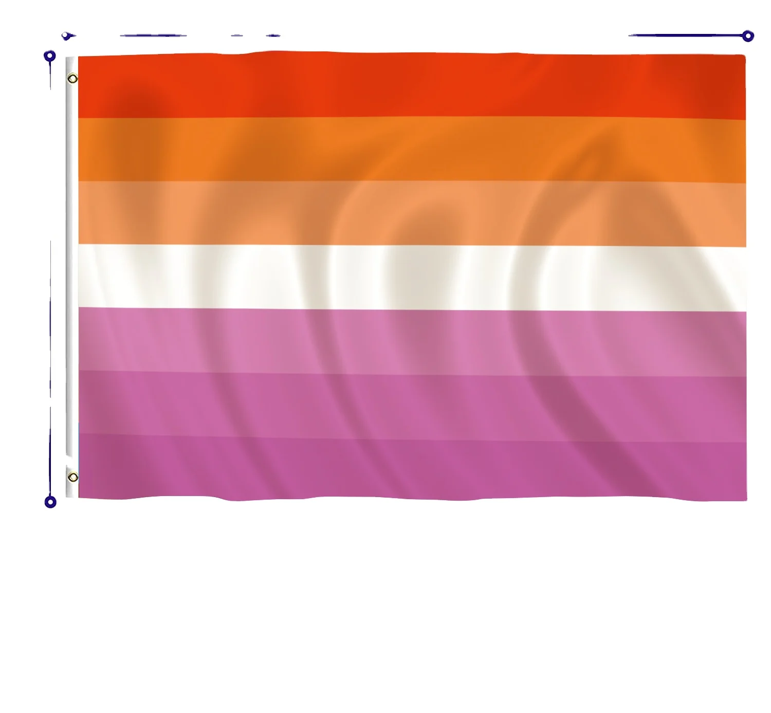 Eye-Catching Custom Polyester fabric 3X5 FT LGBT Rainbow Flags  for  Community