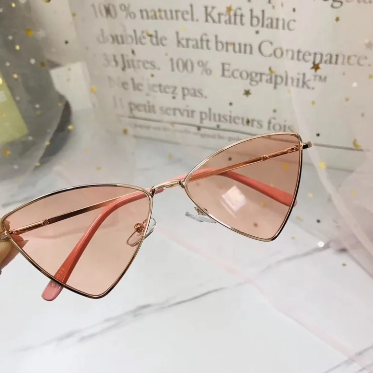 DOISYER Hot Sale Boys Girls Metal Shades Bright Candy Colors Lenses UV400 Vintage Triangle Kids Sunglasses 2020