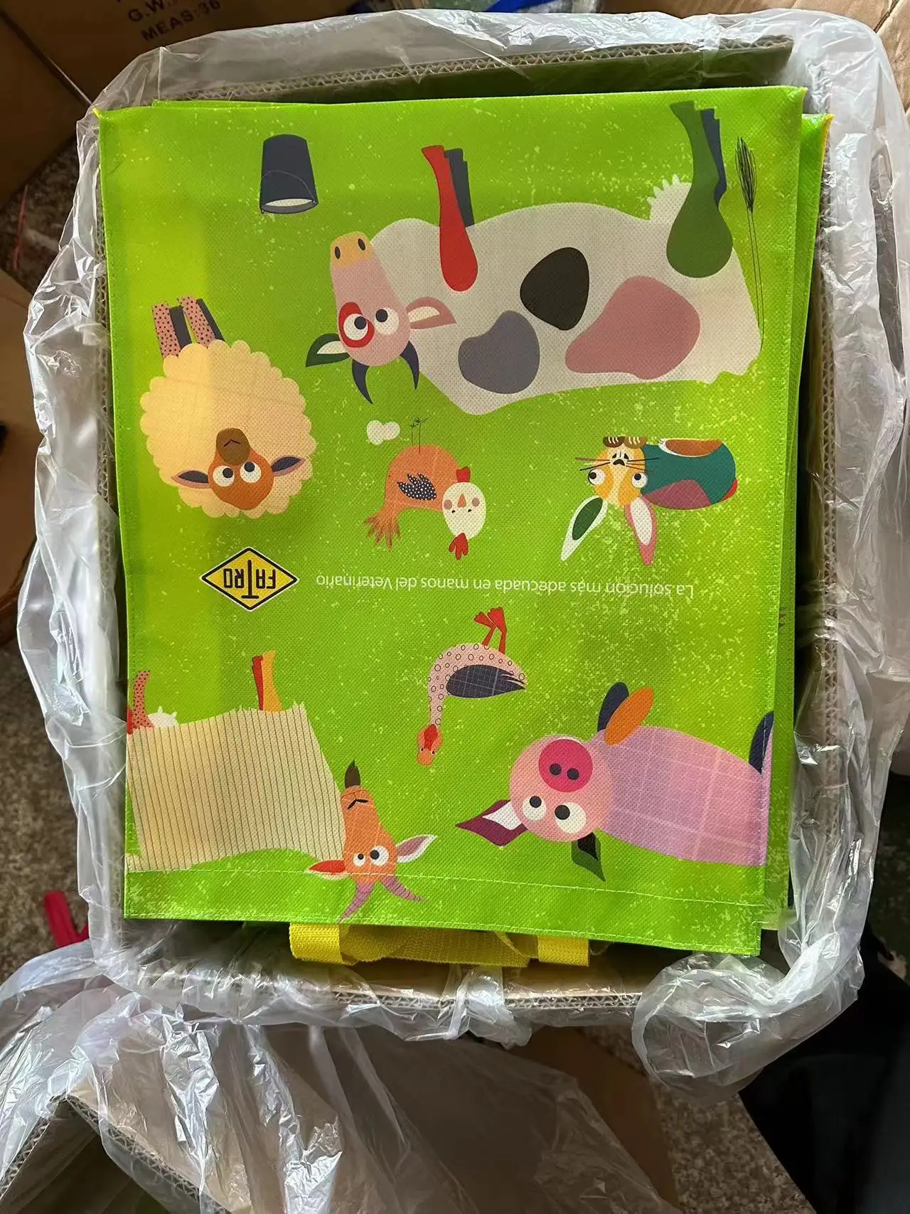 PP non woven laminated Promotions Advertising Animal Prints Pattern Woven Shopping Bag