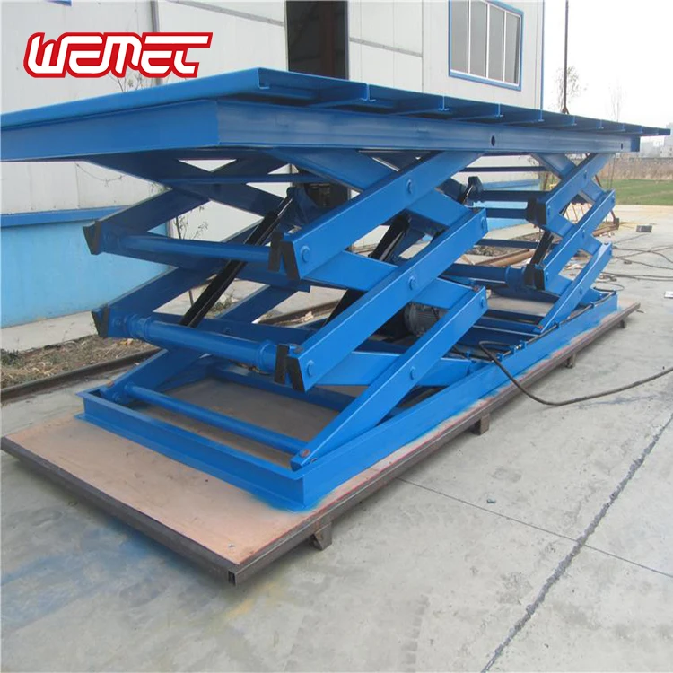 Wemet China hydraulic car lift platform/ car elevator with CE  for garage, showroom, Auto 4s, workshop