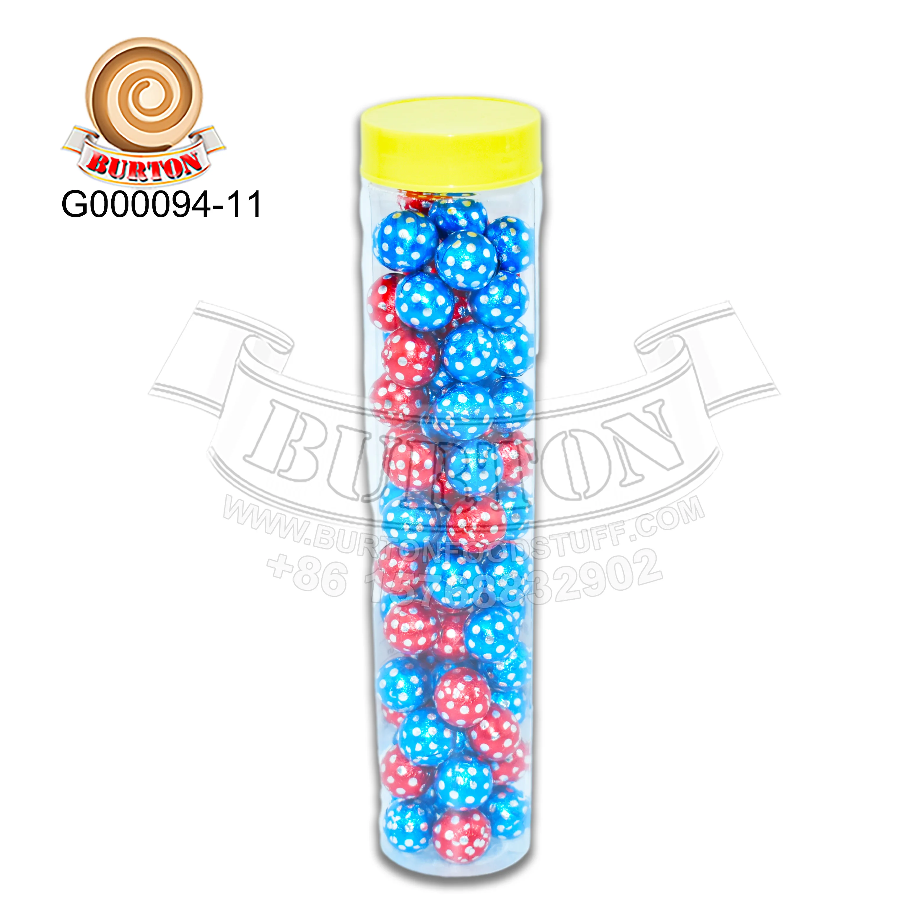 Hot selling halal cute funny delicious colorful Red and blue polka dots chocolate wafer ball