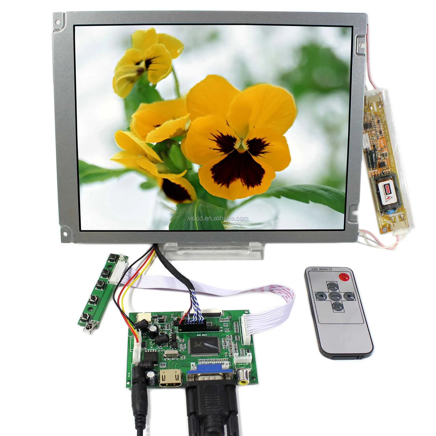 VS-TY2662V1 30pin LVDS 50pin TTL Interface LCD Controller Board E Bike LCD TV Advertising 10.4inch 800x600 Digital LCD Display