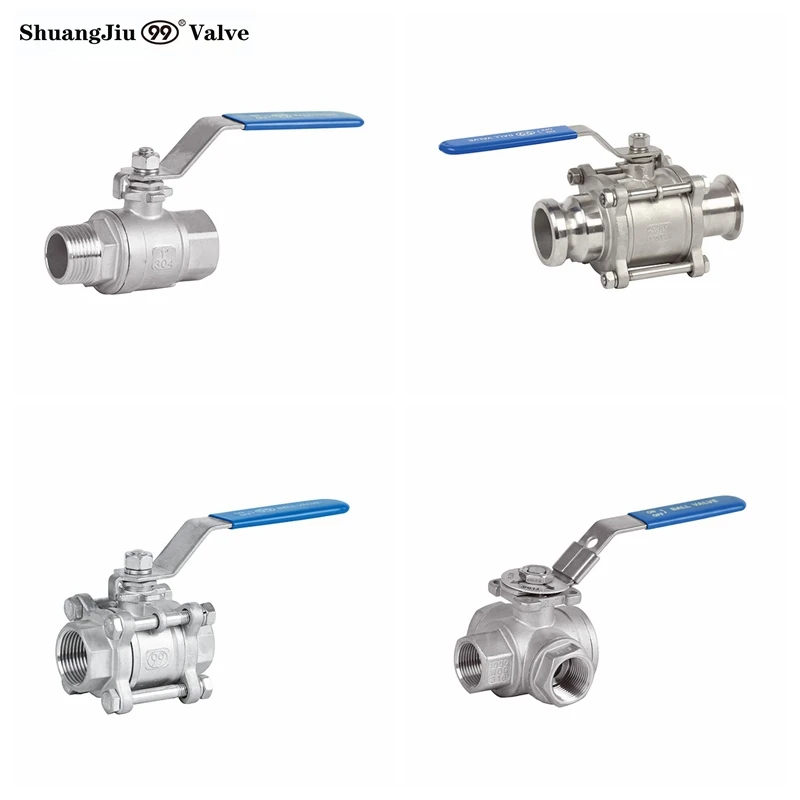 DN8-DN80 ручная ручка ss304/316 T/L тип трехходовой шаровой клапан с высокой платформе WOG 1000PSI