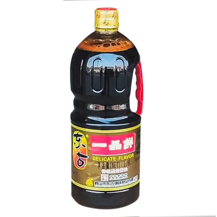 
Factory Price 1.6L Donggu DELICATE FLAVOR Soy Sauce Zero Addition Dark Black Soy Sauce Light Bottle For Cooking Seasoning 