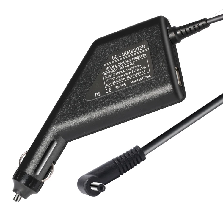 19V 3.42A DC 3.0*1.0mm Laptop Car Charger For Acer Aspire S3 S5 S7 P3 Iconia Tab W500 W700 W700P 65W Car Power Charger
