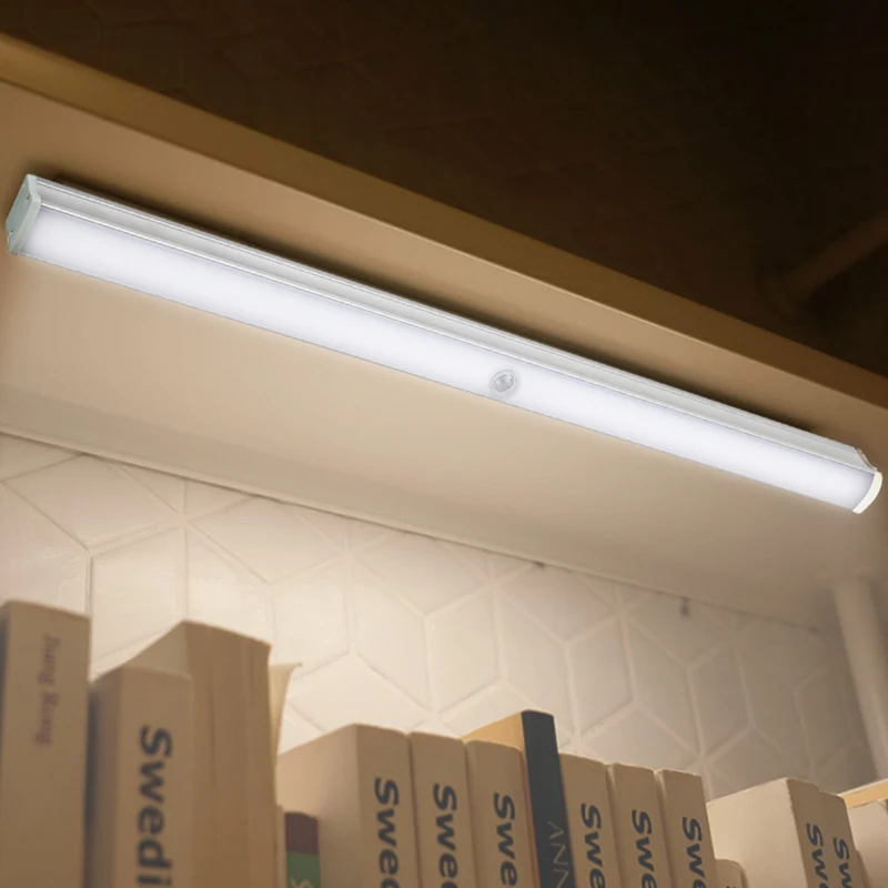  Новый 20LED алюминиевый датчик движения LED под шкафы шкаф кухонный бар