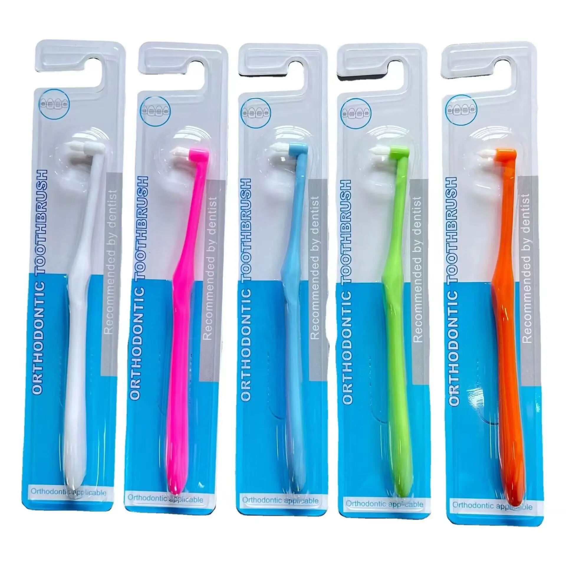 Orthodontic Braces Cleaning Toothbrush Soft Interdental Decayed Tooth Stain Eraser Brush Small Head mono-tuft toothbrushes