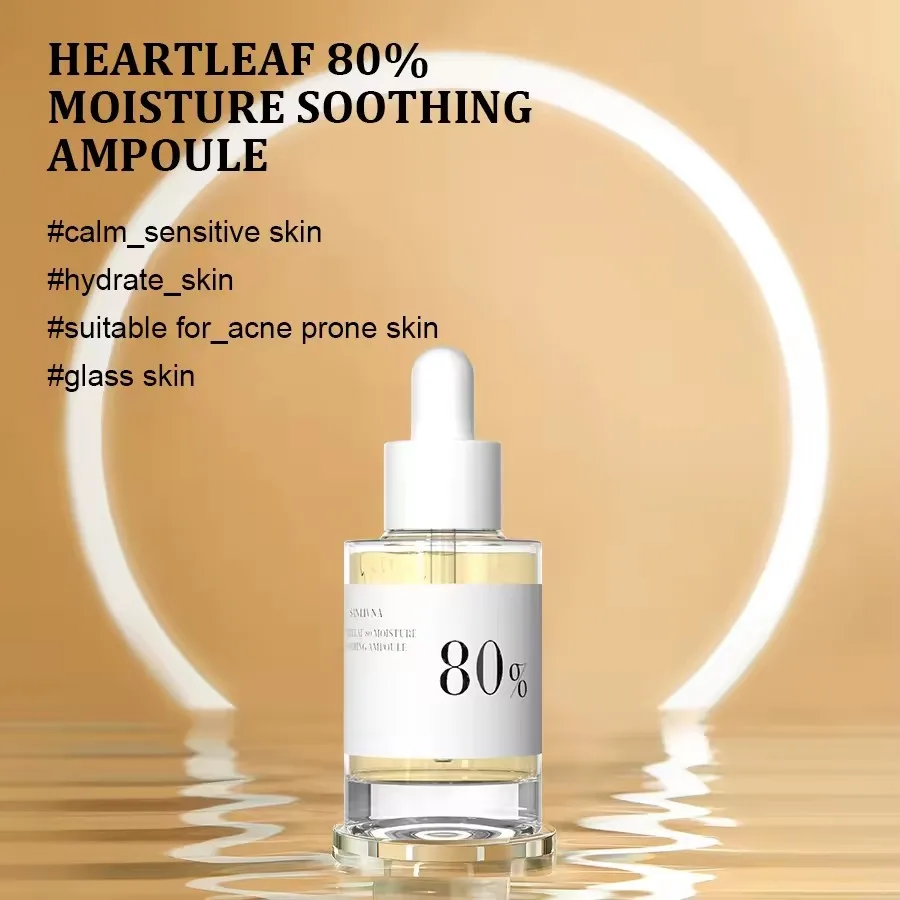 Heartleaf 80% Moisturizing Ampoule Serum Facial Whitening Anti-Wrinkle Soothing Calming Anti-Aging Facial Serum