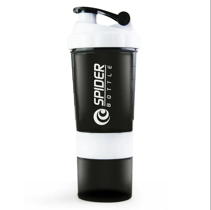 Latest Design BPA Free Plastic Three Layer 304 Steel Mixing Ball Smart Gym Powder Shaker Jar