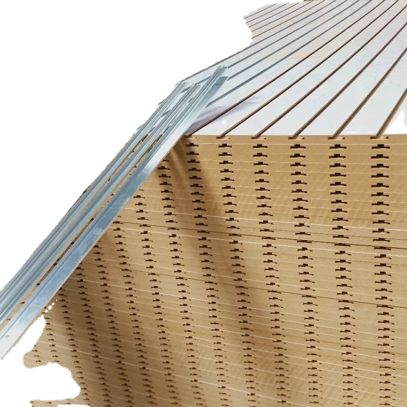 Display Slatboard Slotwall System Store Panel  8x4 ft Section Heavy Duty Slat Wall Garage PVC SlatWall