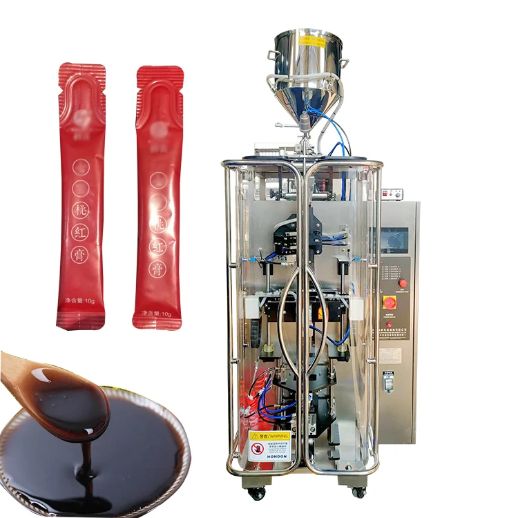 Automatic Small Auto Chili Honey Liquid Tomato Paste Sauce Ketchup Stick Sachet Packet Filling Sealing Packaging Packing Machine