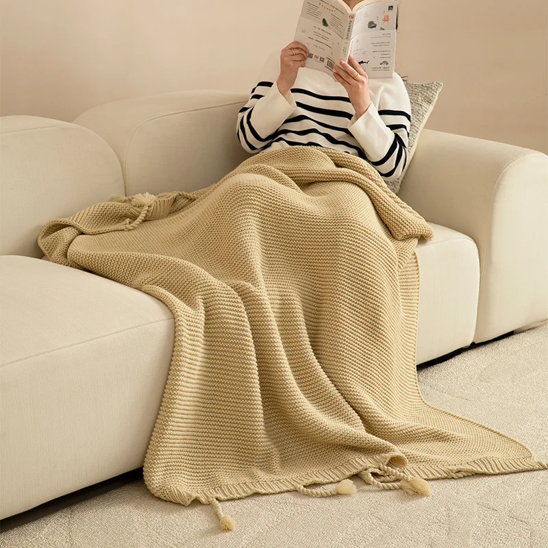 Hot Selling Lovely Baby Swaddle Blanket Cotton Knitted Soft Baby Blanket Crib Stroller Blanket