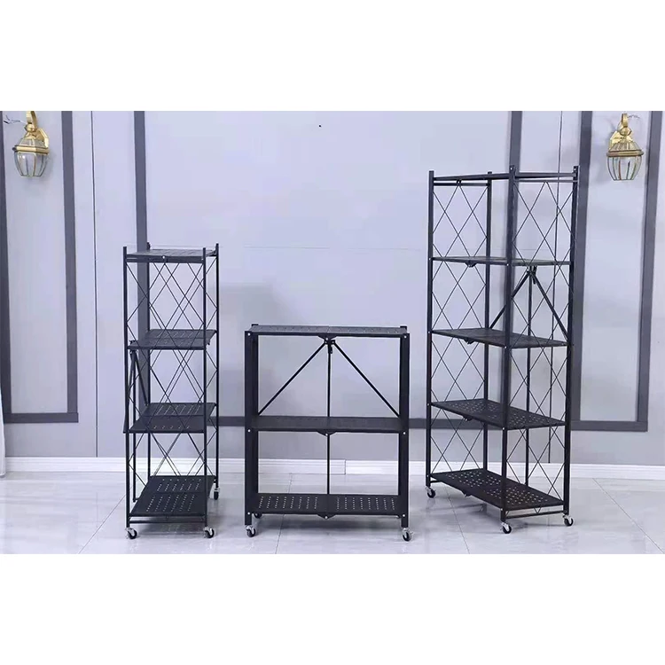 iron shelf storage rack shelves racking foldable steel bathroom home metal vegetable kitchen rotating storage racks organizer
