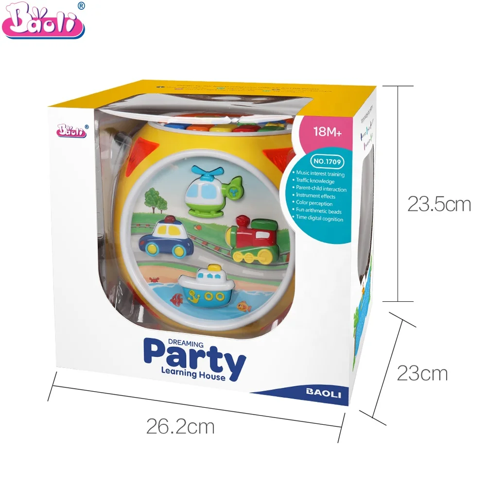 BAOLI Dreaming Party Learning House Cartoon Educational Toys Baby Music Cube