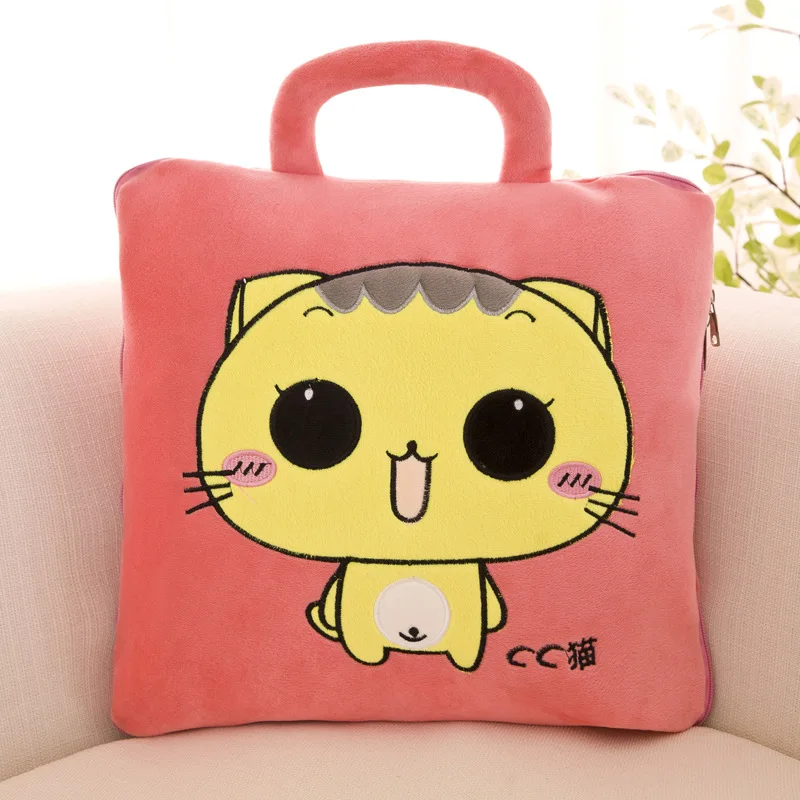 High Quality Fleece Nap Car Sofa 2 in 1 Car Airplane Pillow Blankets Cute Cushion Pillow Quilt Blanket