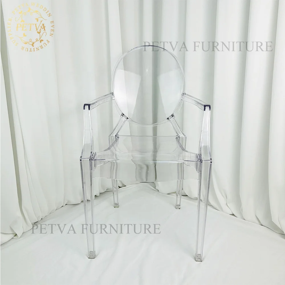 Modern clear children Party Arm kids ghost chair for party used