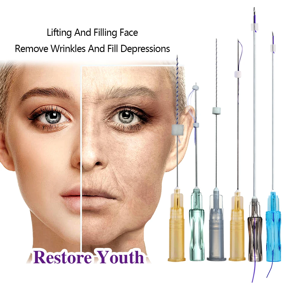 Pdo Smooth Wires Facial 26g 38mm 50mm Cheek Add Volume Pcl Plla Tornado Screw Thread