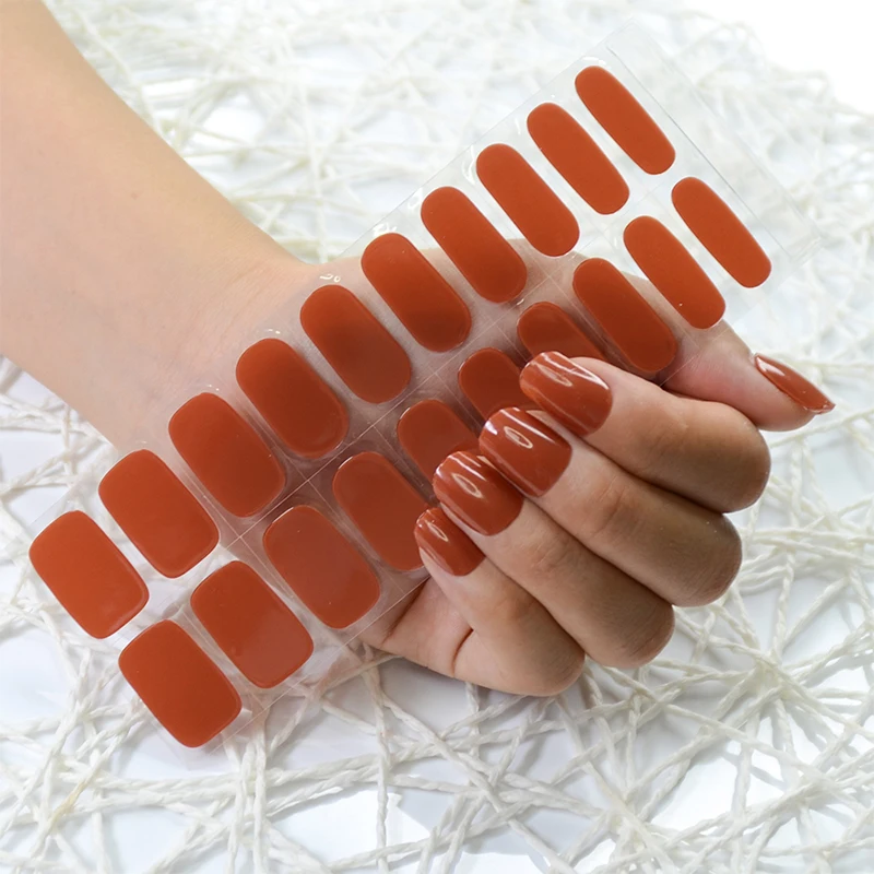 Wholesale  decals uv nail sticker luxury brand long lasting waterproof nail stickers adhesive
