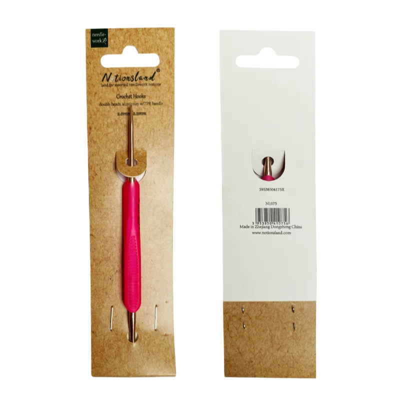 D&D  Plastic Free needlework circular Sock Knitting Needles Crochet Hooks  w/soft Handle paper card packaging wholesale