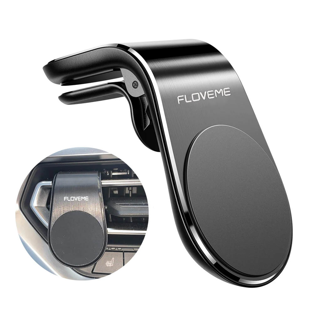 Dropshipping Agent Best Seller FLOVEME L-Type Phone Mount Car Magnetic Phone Holder Magnet Air Vent Clip Mobile Phone Holders