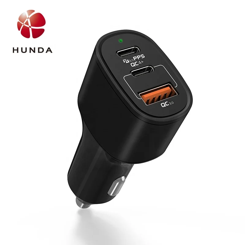 High Quality 60 W Max 3 USB Port Mini Charger PD Car Charger For Mobile Devices