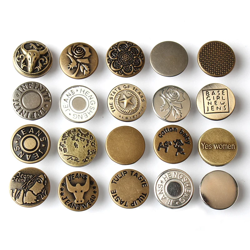 Cheap Fabric Buttons Flower Jacket Metal Snaps And Rivets Eyelets Jeans Button Rivet