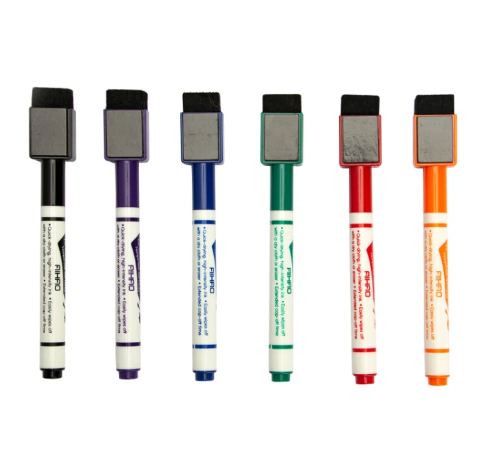 Wholesale Custom Logo Erasable Magnetic Markers Plastic Custom Fiber WhiteBoard Marker Pen