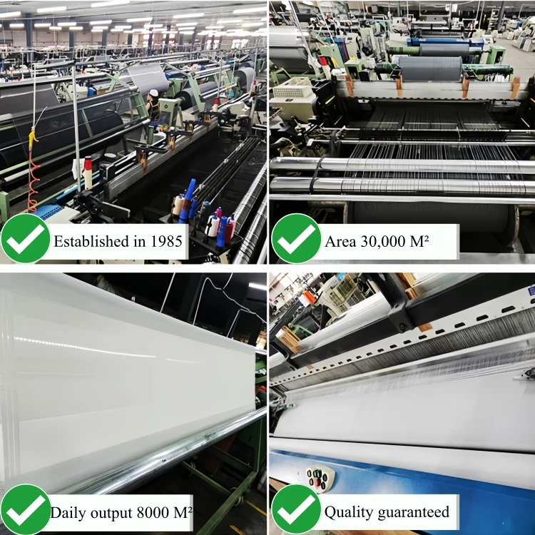 Hot Selling Polyester +PVC Openness 1% 3% 5% Roller Blind Fabric Sunshade Solar Screen Sunscreen Fabric