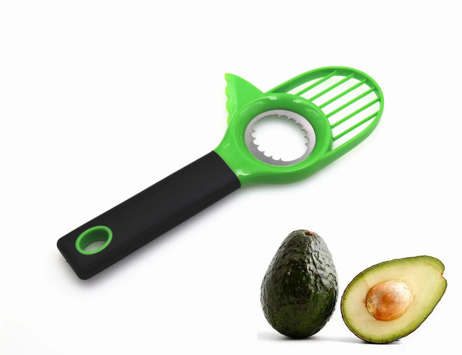 3 в 1 безопасный пластиковый слайсер для продуктов авокадо из нержавеющей стали очиститель фруктов кухонные аксессуары