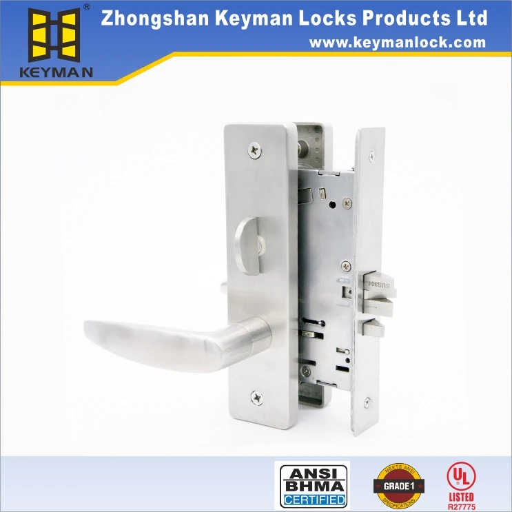 KEYMAN American Top Security Mortise Cylinder Office Entry Door Lock ANSI Grade 1
