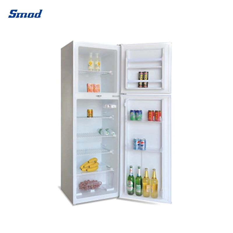 Home 138L Double Door Upright Freezer 220V White Silver Refrigerator