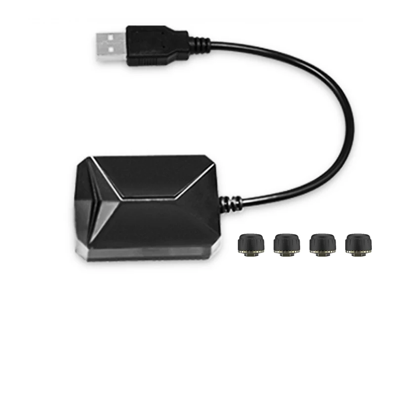 Внутренний Автомобильный USB система контроля давления в шинах 4 датчик для Android автомобильный видеоплеер