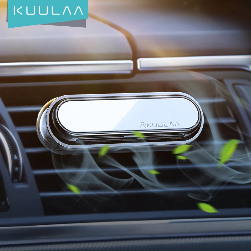 KUULAA небольшой металлический материал, натуральные растительные экстракты, твердые духи, магнитный автомобильный аромат для выхода воздуха