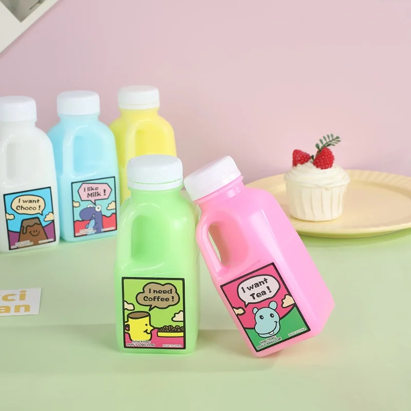 Creative Big Milk Bottle crystal slime Color Clay Hug Bottle Slime Stress Relief Toys Stretch Crystal Clay Non toxic Cloud Slime