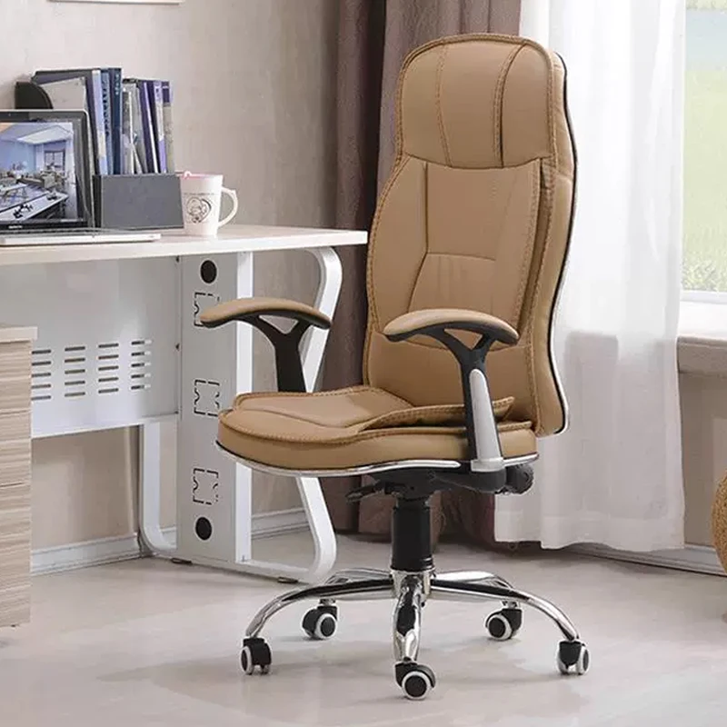 High Quality Comfort Office Chairs Black Swivel with Fixed Armrest Universal Wheels High Back Leather Mesh Material Staff Office