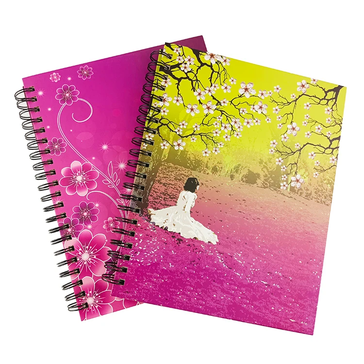Spiral Bound Hardcover A4 Cheap Paper Notebook