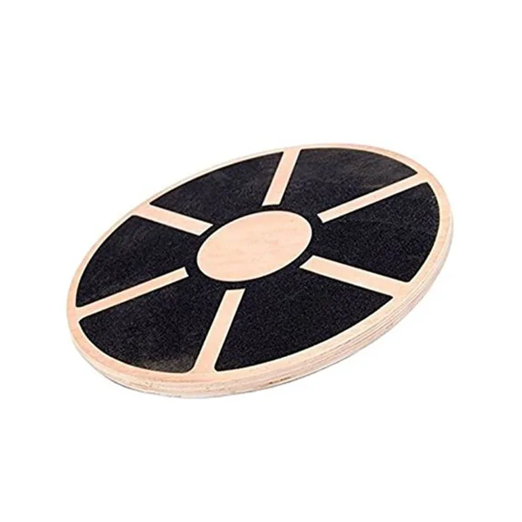 Full Body Exercises Non-Slip Round Wooden Wobble Balance Board Core Trainer With 360 Rotation For Stability Training